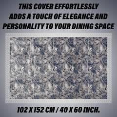 Kuber Industries Center Table Cover | PVC Table Cloth Cover | 4 Seater Table Cloth | Leaf Gripper Table Cover | Table Protector | Table Cover for Center Table | 40x60 Inch | CTC | Blue