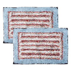 Kuber Industries Door Mat | Dust Trapper Mat | Door Entrance Mat | Anti-Skid Door Mat | Floor Mat for Home Entrance | Cotton Border Door Mat | Entryway Door Mat | Pack of 2 | Sky Blue