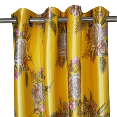 Kuber Industries 1 Piece Polyester 7 Feet Eyelet Door Curtain (Gold) -Ctktc12911