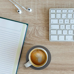 Kuber Industries Coaster | Round Drink Coasters | Foam Tea Coasters for Kitchen | Coasters for Dining Table | Office Desk Coasters | Lining Round Coaster | 12 Piece Set | Gray