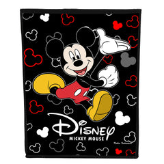 Kuber Industries Disney Mickey Mouse Print Non Woven Large Size Fabric Foldable Laundry Basket and Small Size Cube Toy, Books, Shoes Storage Box with Handle (Set of 2, Black)-KUBMART11899, Standard