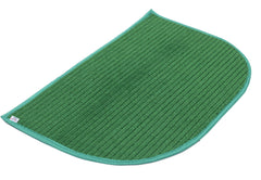 Heart Home D-Shape Durable Microfiber Door Mat, Heavy Duty Doormat,(14'' x 23'', Green)-HEART12159, Standard