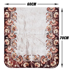 Heart Home Sofa Cover | Single Seater Sofa Slip Cover Set | Brown Flower Sofa Cover | Velvet Couch Cover | Sofa Slipcover Set | Sofa Cover for Living Room | Golden