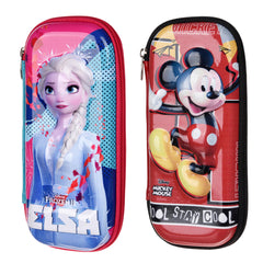 Heart Home Disney Pencil Pouch | School Pencil Case for Kids | Pen-Pencil Box for Kids | Geometry Box | Compass Box | School Stationery Supplies | Pack of 2 | Multicolor