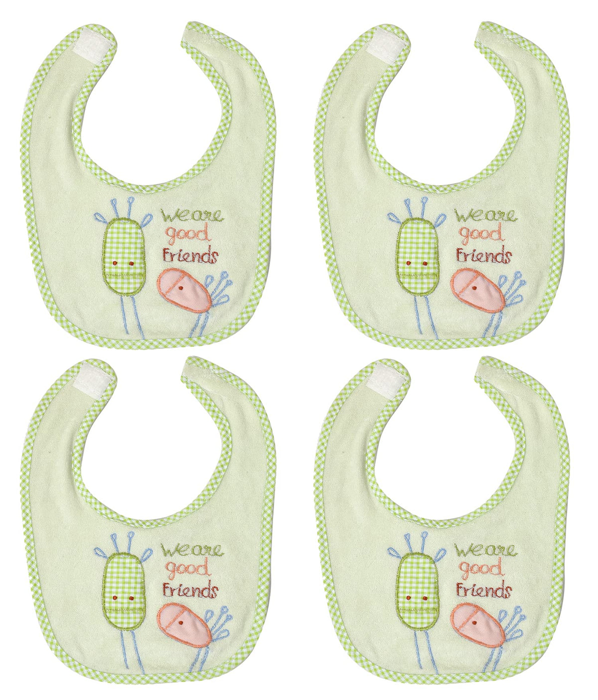 Kuber Industries Baby Cotton Apron Bibs-Pack of 4 (Yellow)-HS43KUBMART25511
