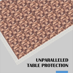 Heart Home Dining Table Cover | PVC Table Cloth Cover | 6-Seater Table Cloth | Table Protector Cover | Table Cover for Dining Table | New Check Table Cover | 60x90 Inch | DTC | Brown