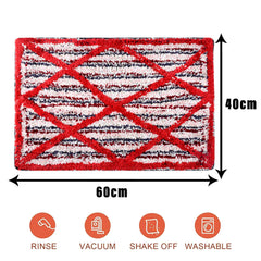 Kuber Industries Door Mat | Dust Trapper Mat | Door Entrance Mat | Anti-Skid Door Mat | Floor Mat for Home Entrance | Katli Mingle Door Mat | Entryway Door Mat | Pack of 3 | Red
