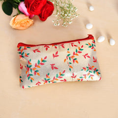Heart Home Clutch Purse | Traditional Hand Purse | Silk Shagun Hand Bag | Gifts Hand Purse | Hand Wallet Clutch | Ladies Hand Purse | Shining Leaf Chain Purse | Pack of 2 | Golden