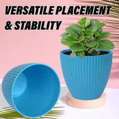 Heart Home Flower Pot | Flower Planter Pots for Indoor | Flower Pots for Outdoor | Pot for Garden & Balcony Flowering | Flower Plants Pot | Mega Flower Pot | 6 Inch | Pack of 6 | Multi