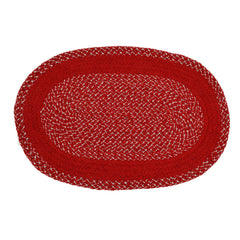Kuber Industries Oval Design Soft Cotton Blend Anti Slip 4 Pieces Door Mat 18"x26"(Maroon) CTKTC33730