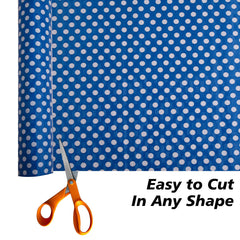 Heart Home Shelf Liner | Kitchen Cabinet Shelf Protector | Kitchen Liners for Cabinets and Drawers | Drawer Liner Mat | Dot-Print Shelf Liner Cabinet Mat | 10 MTR | Royal Blue