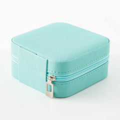 Kuber Industries Pack of 2 Mini Jewelry Box | Travel Jewellery Organizer Storage Box | Portable Case for Rings Earrings| Portable Jewelry Organizer | Proposal Gifts for Women Girl |YXX-023BL | Blue