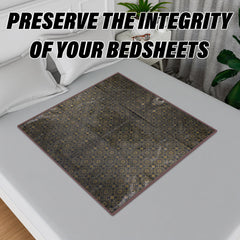 Heart Home Food Mat | Bedsheet Protector for Home | Bed Server Food Mat | Bed Server Mat | Rexine Circle Mattress Protector for Home | Food Mat for Kids | Brown
