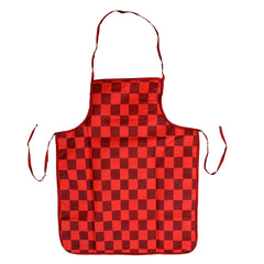 Kuber Industries Flower Design Jute 2 Pieces Waterproof Kitchen Apron with Front Pocket (Maroon & Brown) - CTKTC040370