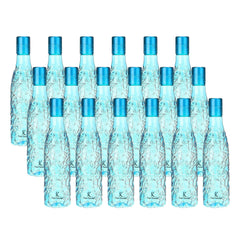 Kuber Industries BPA-Free Plastic Water Bottle|Leak Proof, Firm Grip, 100% Food Grade Plastic Bottles|for Home, Office, & Gym|Unbreakable, Freezer Proof, Fridge Water Bottle|Set of 6|Blue (Pack of 3)