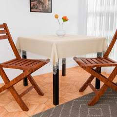 Heart Home Table Cover | Dining Table Cover | Center Table Cover | Reversable Table Cover for Kitchen Table | Dot Square Table Cover for Hall Décor | 48x48 Inch | Golden