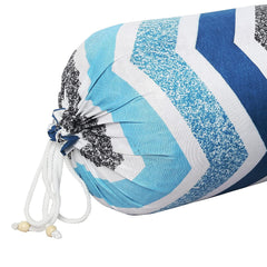 Heart Home Multicheck Floral Print Cotton Bolster Cover- Set of 6, 16"x32" (Pink)