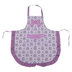 Kuber Industries Cotton 3 Pieces Apron with Front Pocket (Purple), CTKTC13833