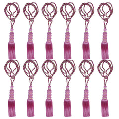 Kuber Industries Polyester 12 Pieces Curtain Tie Back Tassel Set (Pink) -CTKTC12854, Standard (CTKTC012854)