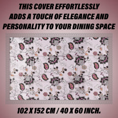 Kuber Industries Center Table Cover | PVC Table Cloth Cover | 4 Seater Table Cloth | 3D Gulab Table Cover | Table Protector | Table Cover for Center Table | 40x60 Inch | CTC | Black