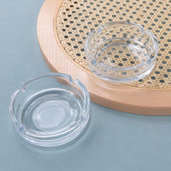 Kuber Industries Decorative Ash tray Stylish|Round Shape Pack of 6 (Transparent)