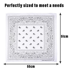 Heart Home Handkerchief | Premium Cotton Fabric | Women's Handkerchief | Ladies Rumal | Women's Hankies | Hankies for Girls | Carry Print Hanky | 2 Piece Set | Extra Large | White