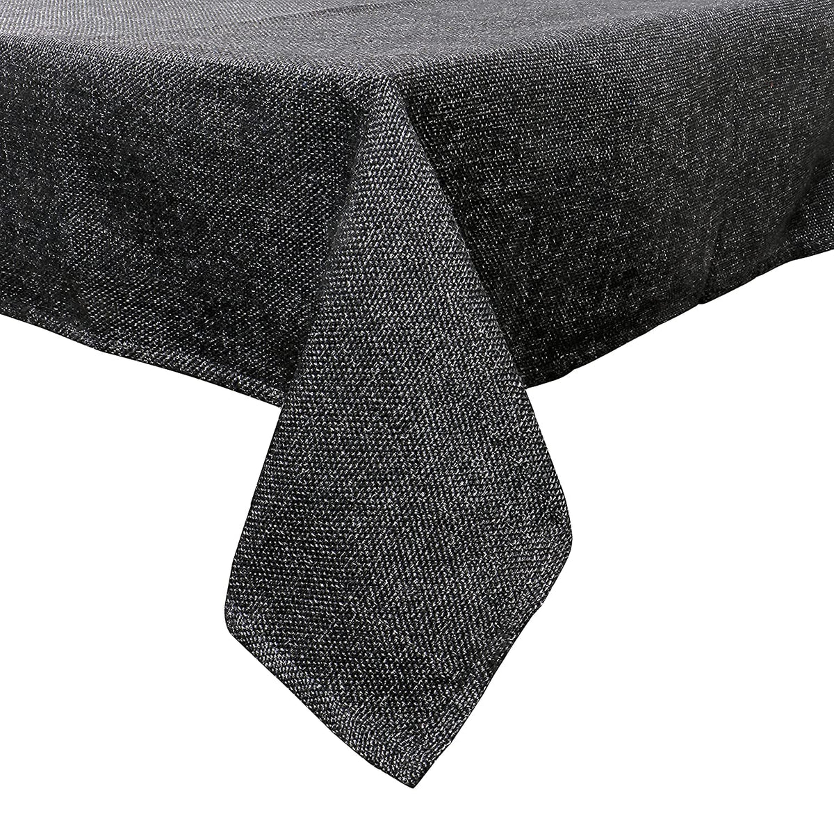 Kuber Industries Jute Dining Table Cover,60"X90" (Black)