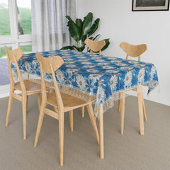 Heart Home Dining Table Cover | Kitchen Dining Tablecloth | 4 Seater Center Table Cover | Dining Table Cover for Hall Décor | Sunflower Kitchen Tablecloth | 45x70 | Blue