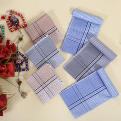Heart Home Handkerchiefs | Soft Cotton | Hankies for Mans | Hankies for Boys | Small Check | Rumal for Mans | Boys | Wicking Sweat | Set of 12 | Multi
