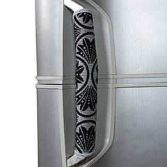 Heart Home Velvet 2 Pcs Fridge Handle Cover (Grey)- CTHH489, Standard