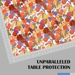 Heart Home Dining Table Cover | PVC Table Cloth Cover | 6-Seater Table Cloth | Table Protector Cover | Table Cover for Dining Table | Fruit Print Table Cover | 60x90 Inch | DTC | Red