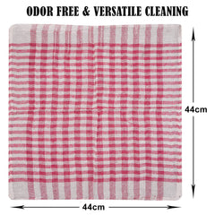Kuber Industries Duster | Wet Dry Cleaning Napkin | Cotton Kitchen Duster | 300 GSM Kitchen Cleaning Clothes | Pocha for Kitchen | Car | Desk | Fan | Set of 18 | 101 | Pink