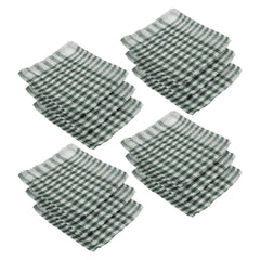 Kuber Industries Duster | Wet Dry Cleaning Napkin | Cotton Kitchen Duster | 300 GSM Kitchen Cleaning Clothes | Pocha for Kitchen | Car | Desk | Fan | Set of 12 | 101 | Green