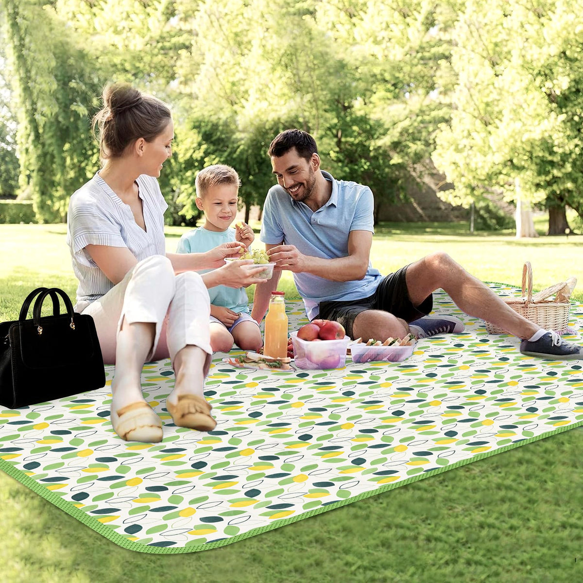Heart Home Chatai Mat | Foldable Chatai for Travel | Sleeping Mat for Floor | Bedsheet & Mattress Protector | Floor Chatai Mat for Yoga | Chatai for Picnic | Leaf-Design | Green