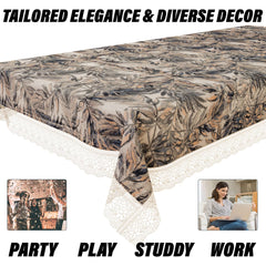 Kuber Industries Center Table Cover | PVC Table Cloth Cover | 4 Seater Table Cloth | Leaf Gripper Table Cover | Table Protector | Table Cover for Center Table | 40x60 Inch | CTC | Blue