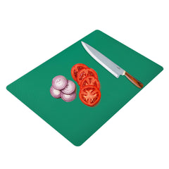 Heart Home Chopping Mat|Flexible Plastic Cutting Mat|Back Textured Chopping Mat|Kitchen Cutting Mat|Vegetables Cutting Mat|Chopping Mat for Cooking|2 Pieces Set|Green