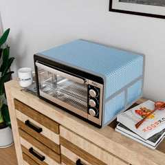 Heart Home Oven Top Cover | Microwave Oven Top Cover | Microwave Cover with 4 Utility Pockets | Oven Cover for Kitchen Décor | Sunflower Oven Top Cover | Blue