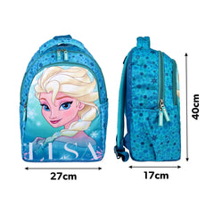 Heart Home Disney Elsa Backpack | School Backpack for Kids | College Backpack | School Bag for Boys & Girls | 3 Compartments School Backpack | Spacious & Multiple Pockets | Green