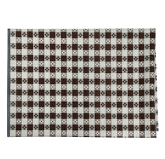 Heart Home PVC Floral Print Both Sided Bed Server Food Mat, Bedsheet Protector for Home 36"x36" (Brown) 54HH4335.