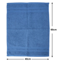 Kuber Industries 525 GSM Cotton Hand Towels |Super Soft, Quick Absorbent & Anti-Bacterial|Gym & Workout Towels|Pack of 6 (Blue & Ivory)
