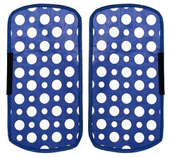 Kuber Industries Polka Dots Design 3 Pieces PVC Fridge Mats,2 Piece Handle Cover and 1 Piece Fridge Top Cover (Blue) CTKTC34065