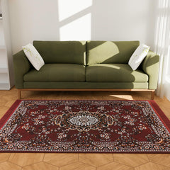 Kuber Industries Carpet | Velvet Floor Mat | Carpet for Hall | Carpet for Living Room | Carpet for Bedroom | Area Rug | Solid Prayer Mat |Heavy V.V Carpet | 5x7 Feet | Maroon