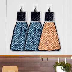 Kuber Industries Napkin | Washbasin Hanging Napkin | Kitchen Towel with Ties | Napkin for Kitchen | Circle Napkin for Bathroom | Hand Towel for Kitchen | Pack of 3 | Multi