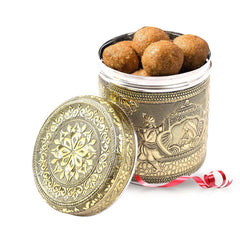 Heart Home 1200ml Ambrose Crafted Stainless Steel Containers for Kitchen with Lid | Aesthetic Multipurpose Storage Canister for Kitchen Organizer | Steel Dabba/Box for home | Gold