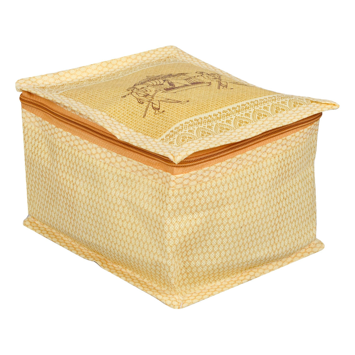 Heart Home Jewellery Kit|Locker Storage Kit|10 Detachable Pouch|Jewellery Storage Bag|Travel Square Jewellery Box|Vanity Box for woman|Palki Locker Kit|Small|Golden