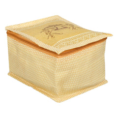 Heart Home Jewellery Kit|Locker Storage Kit|10 Detachable Pouch|Jewellery Storage Bag|Travel Square Jewellery Box|Vanity Box for woman|Palki Locker Kit|Small|Golden