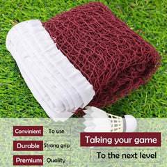 Kuber Industries Badminton Net|Nylon Net for Tournament, Sports Coaching|Shuttle Net Indoor, Outdoor-Pack of 5 (Wine Red)