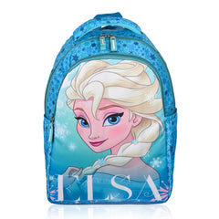 Heart Home Disney Elsa Backpack | School Backpack for Kids | College Backpack | School Bag for Boys & Girls | 3 Compartments School Backpack | Spacious & Multiple Pockets | Green