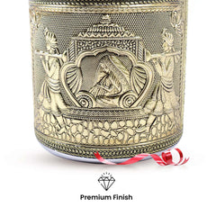 Kuber Industries 1600ml Ambrose Crafted Stainless Steel Containers for Kitchen with Lid | Aesthetic Multipurpose Storage Canister for Kitchen Organizer | Steel Dabba/Box for home | Gold