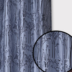 Kuber Industries Heart Home Polyester Decorative 9 Feet Long Door Curtain|Tree Branches Print Blackout Drapes Curatin with 8 Eyelet for Home & Office, Pack of 2 (Gray)